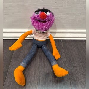 2004 Jim Henson The Muppets Sababa Toy 9in Purple and Orange Stuffed Animal Toy